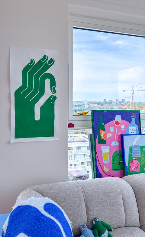 Green OK Hand (2025) 100✕50cm