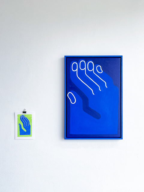 Blue hand (2022) 40✕60cm