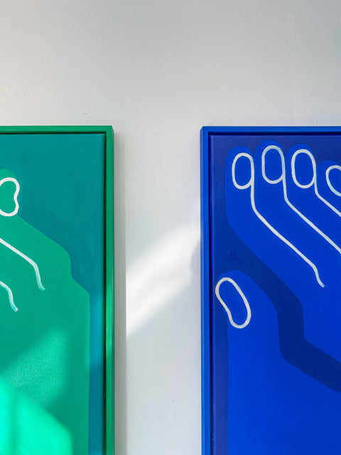 Blue hand (2022) 40✕60cm