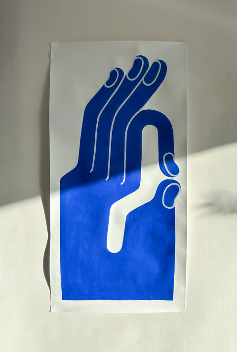 Blue OK Hand (2025) 100✕50cm