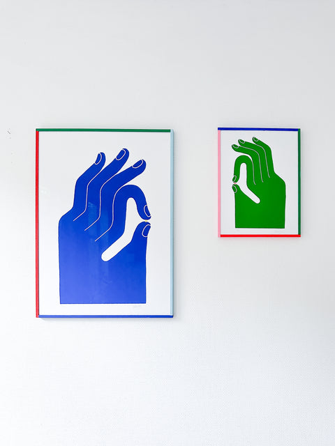 OK hand print, Blue (2023) 70✕50cm