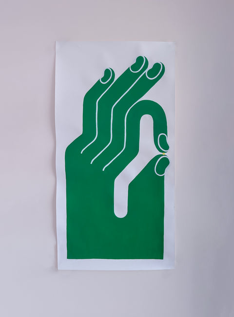 Green OK Hand (2025) 100✕50cm