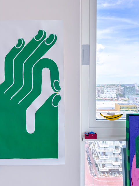 Green OK Hand (2025) 100✕50cm
