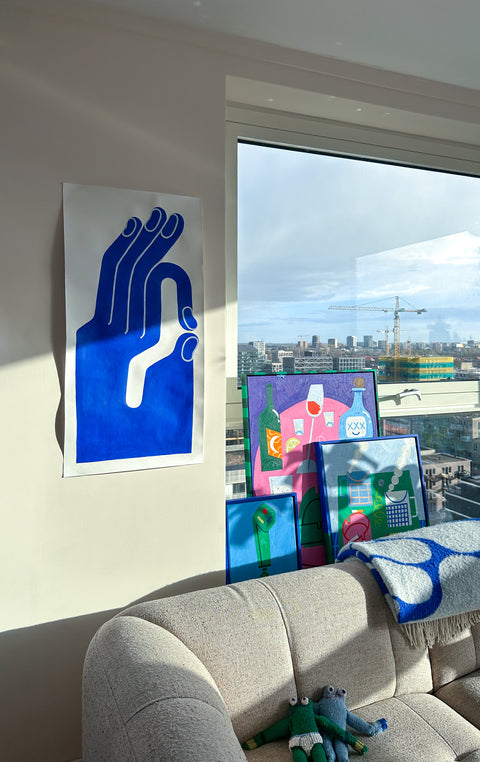 Blue OK Hand (2025) 100✕50cm