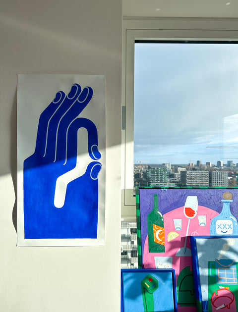 Blue OK Hand (2025) 100✕50cm